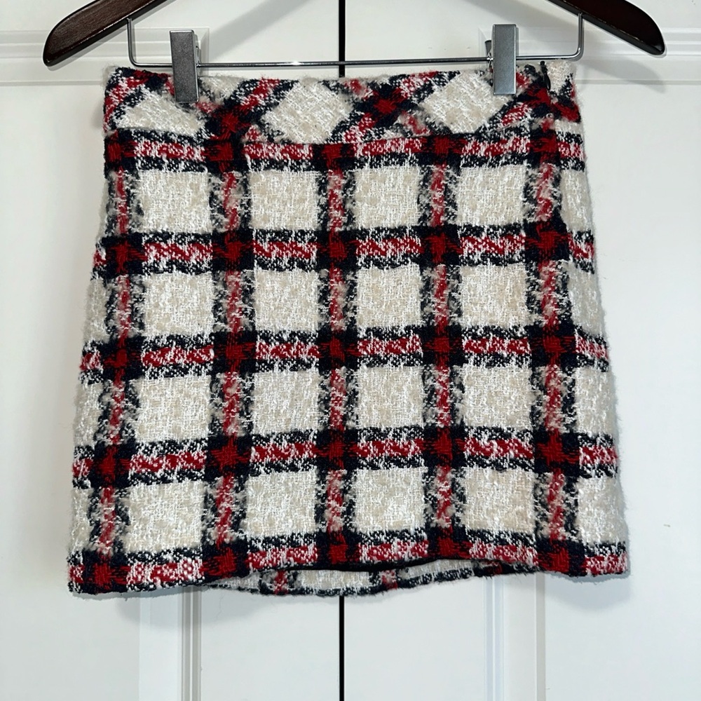 Endless Rose By Athropologie Tweed Plaid Skirt XS